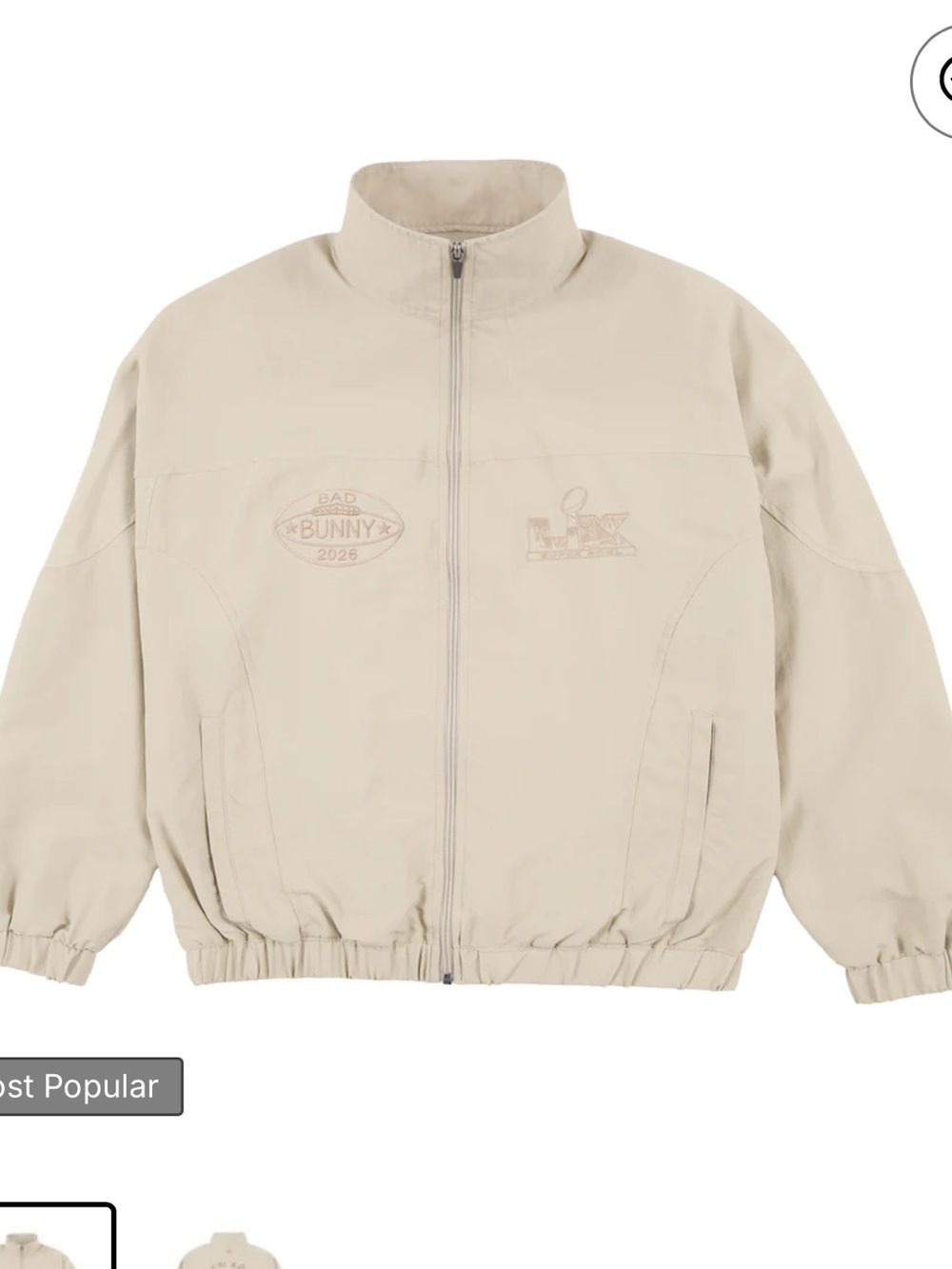 Bad Bunny Super Tazón Track Jacket L